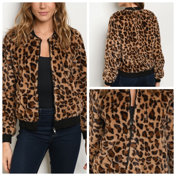 🆕LAST ONE, Leopard print faux fur print jacket - Picture 2 of 6